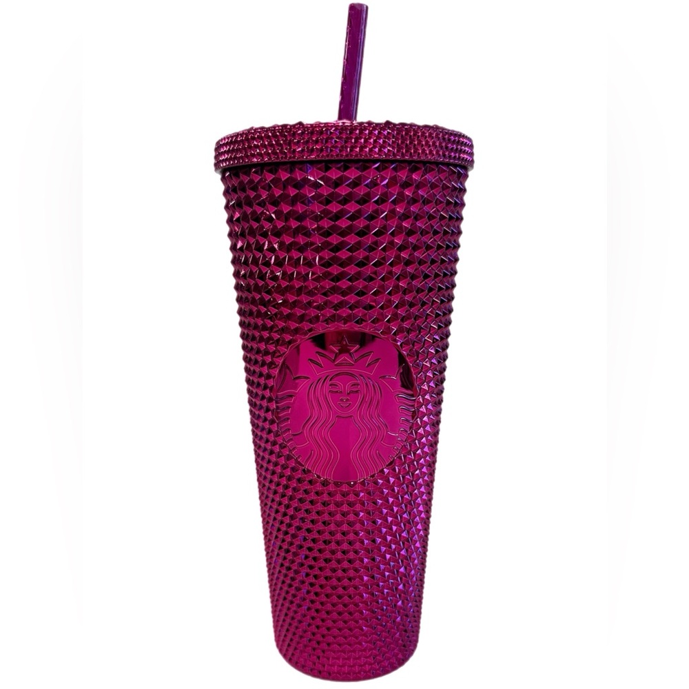 Starbucks Tumbler 2022‎ Venti Sangria Berry Hot Pink Fuchsia Studded Holiday Cup
